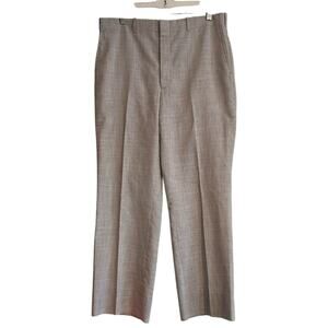 Vintage Gray Red Checked Pleated Pants Mens 32x28 80s Dark Academia Dadcore